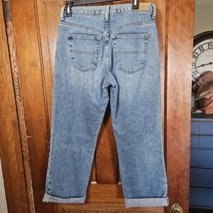 Tommy Hilfiger Boyfriend Jeans Women 6 Cuffed Crop Denim 100% Cotton Y2K